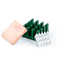 Aukru 3X Disipador de Calor heatsinks para Raspberry Pi 3 Model B- B+- Pi 2 Model B (Aluminio &amp- Cobre)